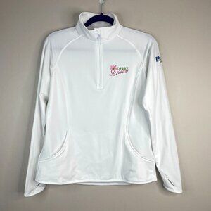 Kentucky Derby Divas Quarter Zip Top Womens Small Embroidered Logo Golf Casual